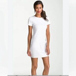 "NEW" Michael‎ Michael Kors White Sequined Stretch Mini Dress Size P